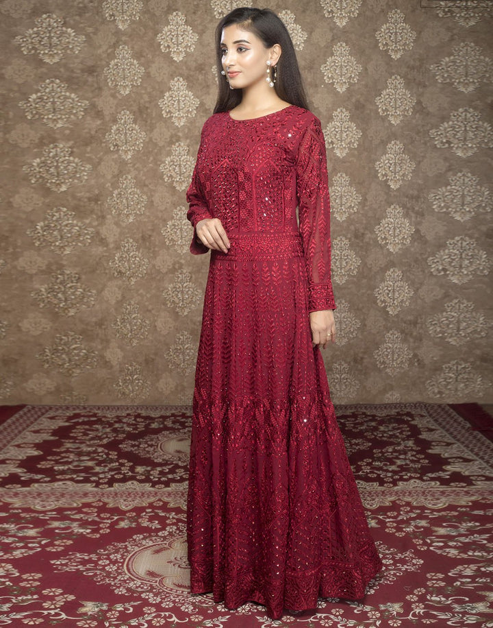 Georgette Embroidered Long Anarkali