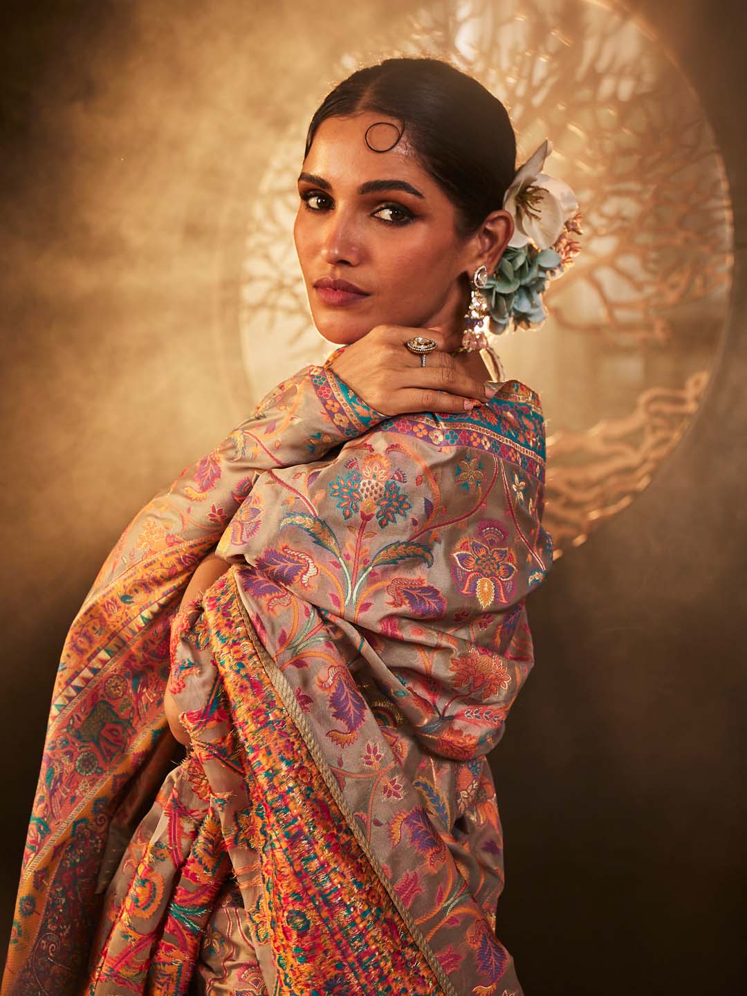 Zari Jaal Woven Organza Saree
