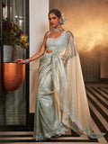 Embroidered Tissue Saree