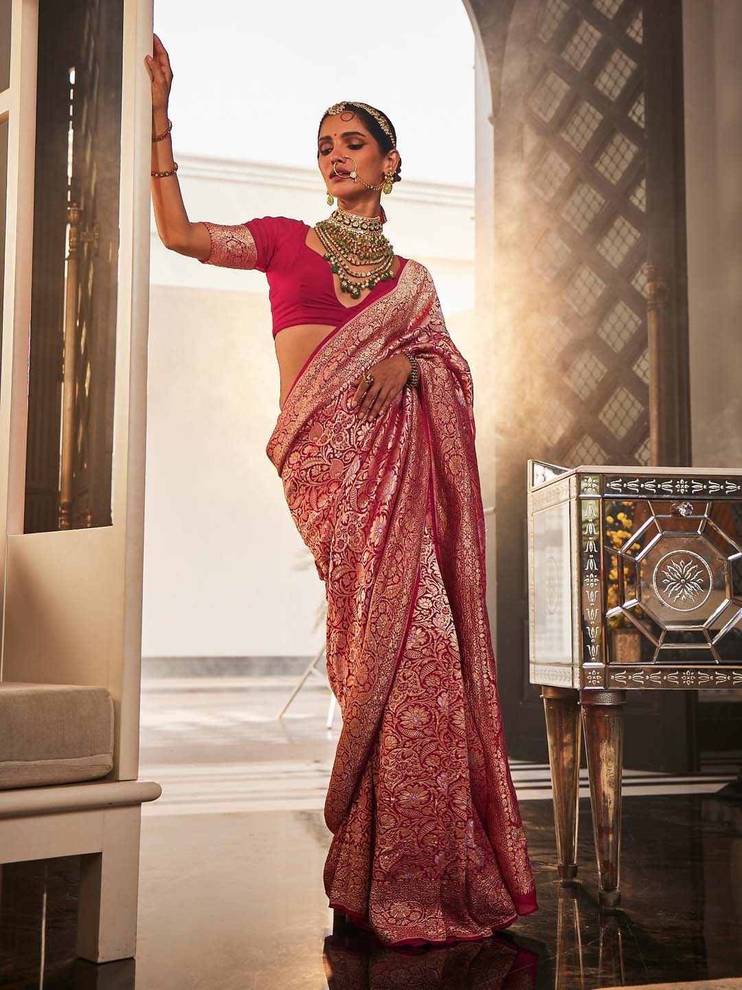 Floral Brocade Banarasi Saree
