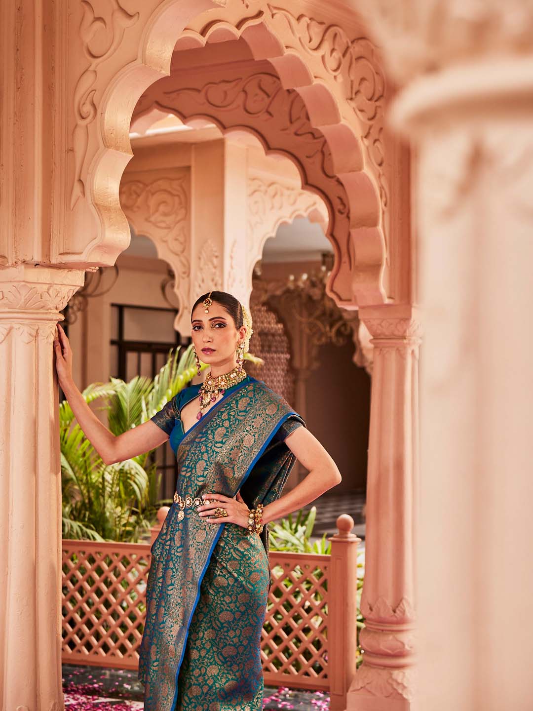 Zari Jaal Woven Banarsi Saree