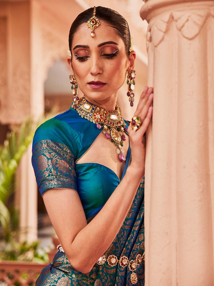 Zari Jaal Woven Banarsi Saree