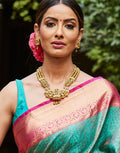 MBZ Meena Bazaar-Imitation Temple Jewellery Set