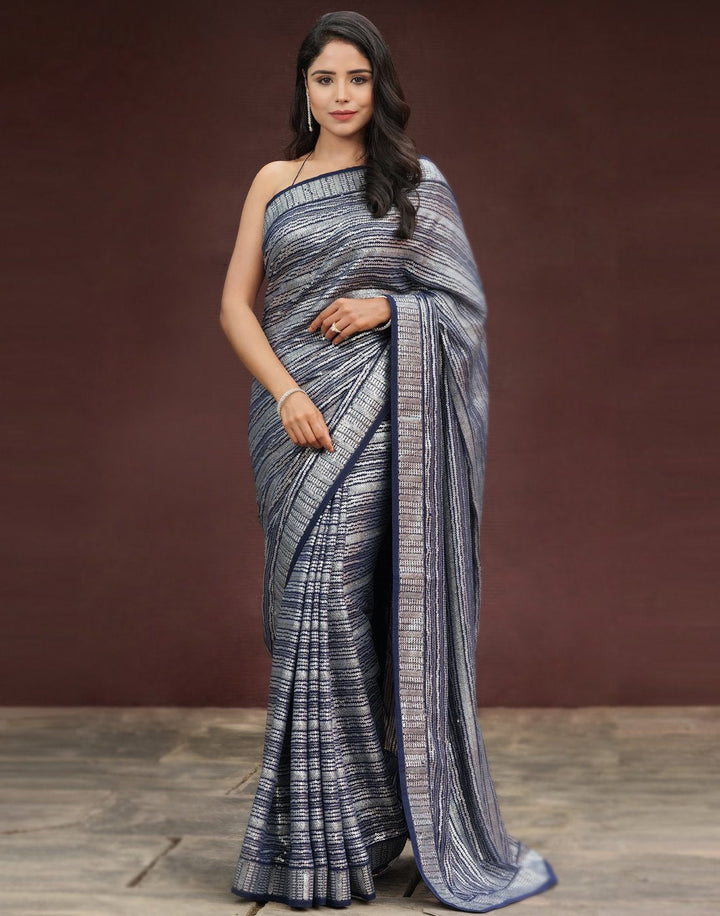 Embroidered Sequence Georgette Saree