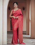 Zari Booti Crepe Saree