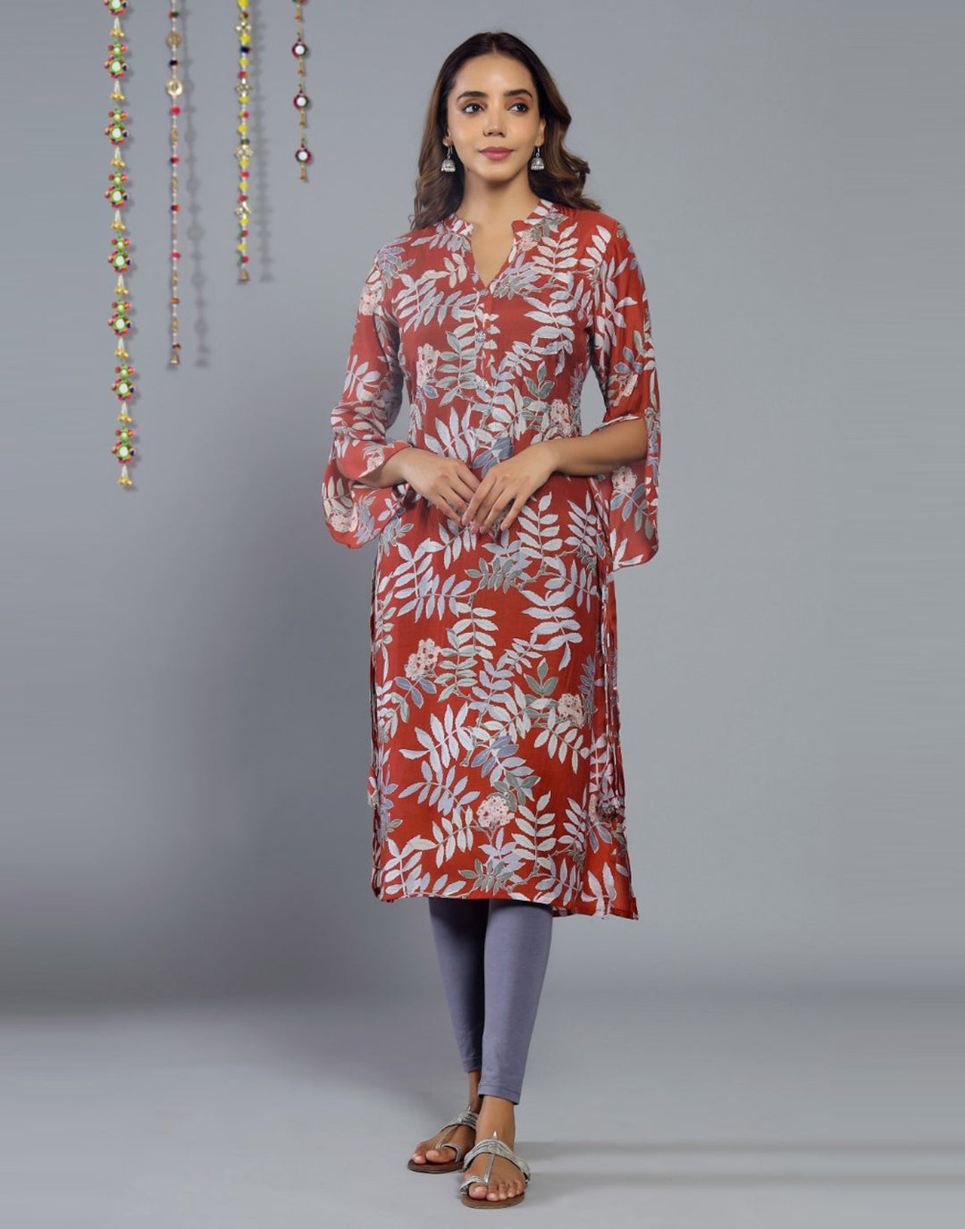 Floral Print Cotton Muslin Kurti