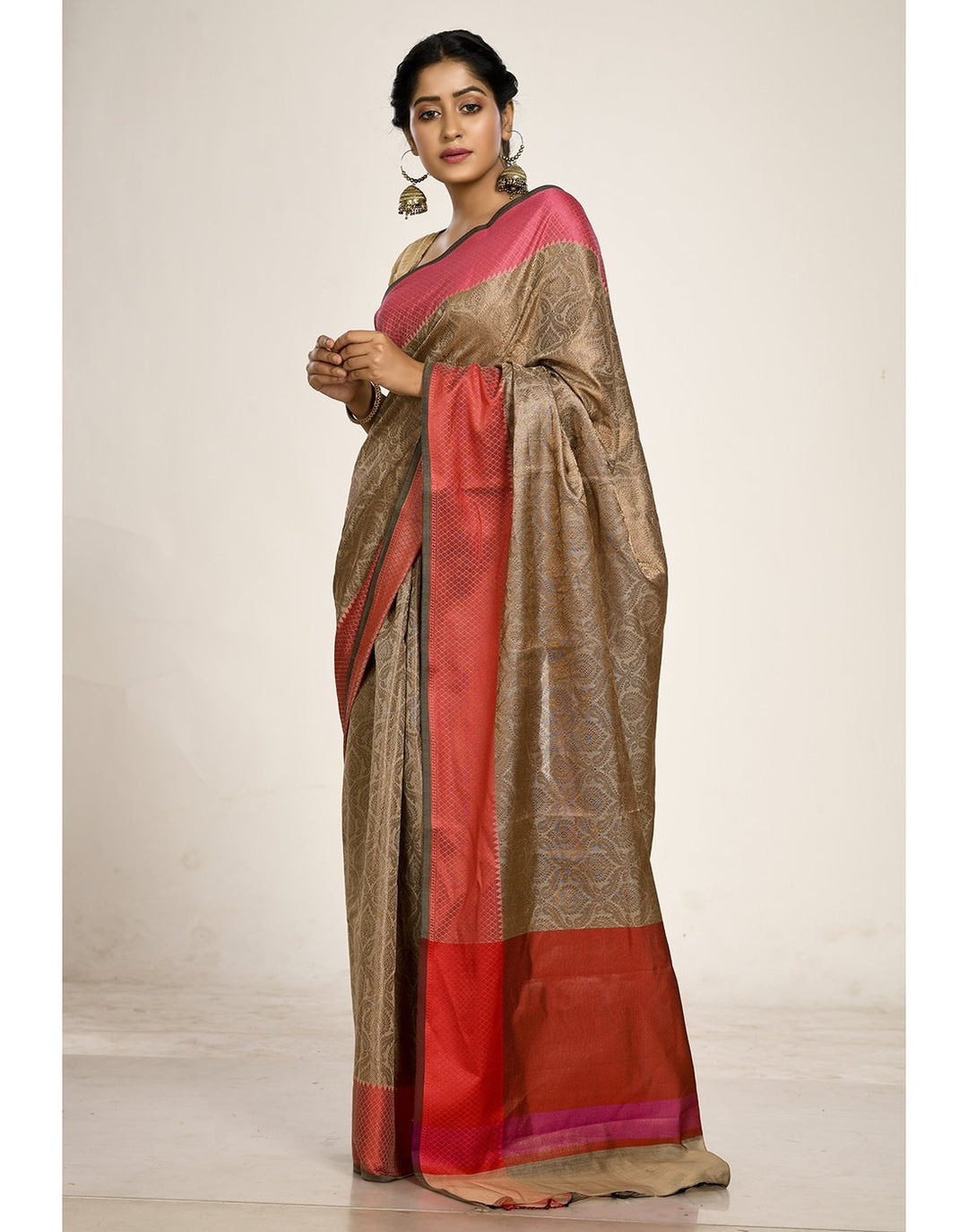 MBZ Meena Bazaar-Cotton Woven Saree