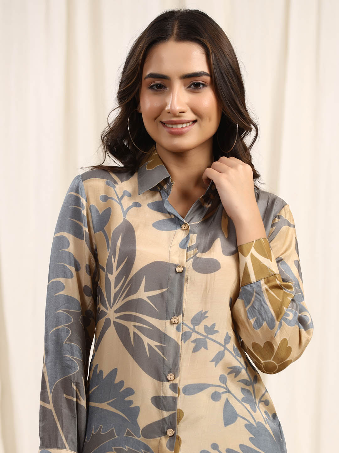 Printed Muslin Kurti With Pants