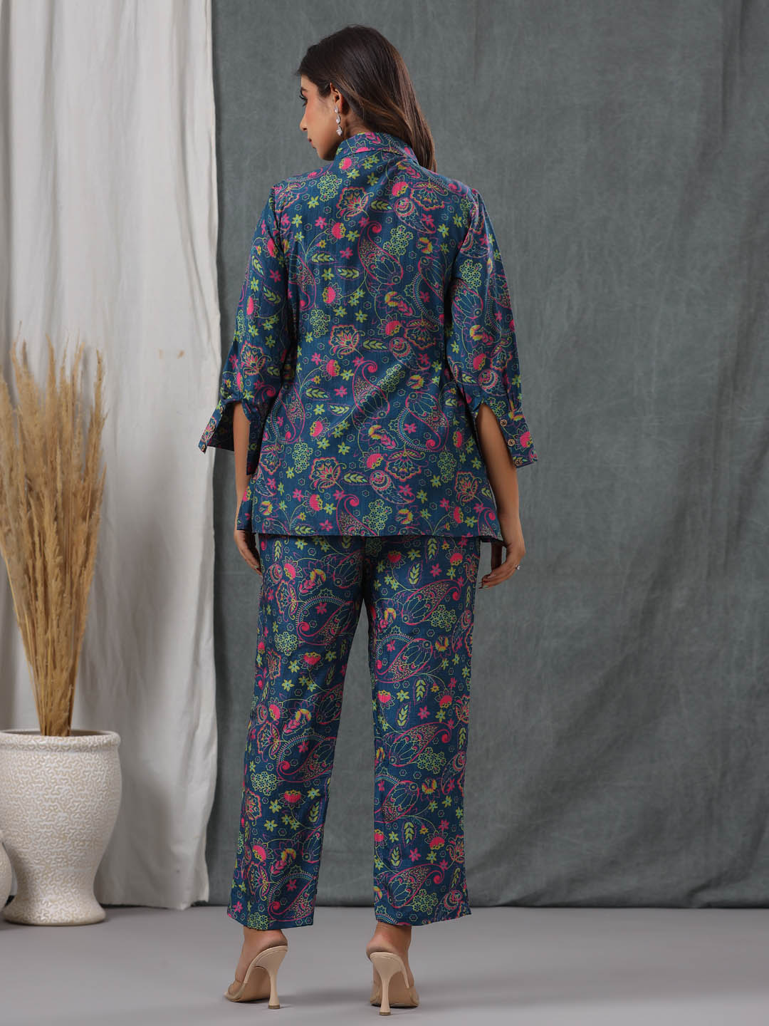 Printed Muslin Shirt Kurti With Pants