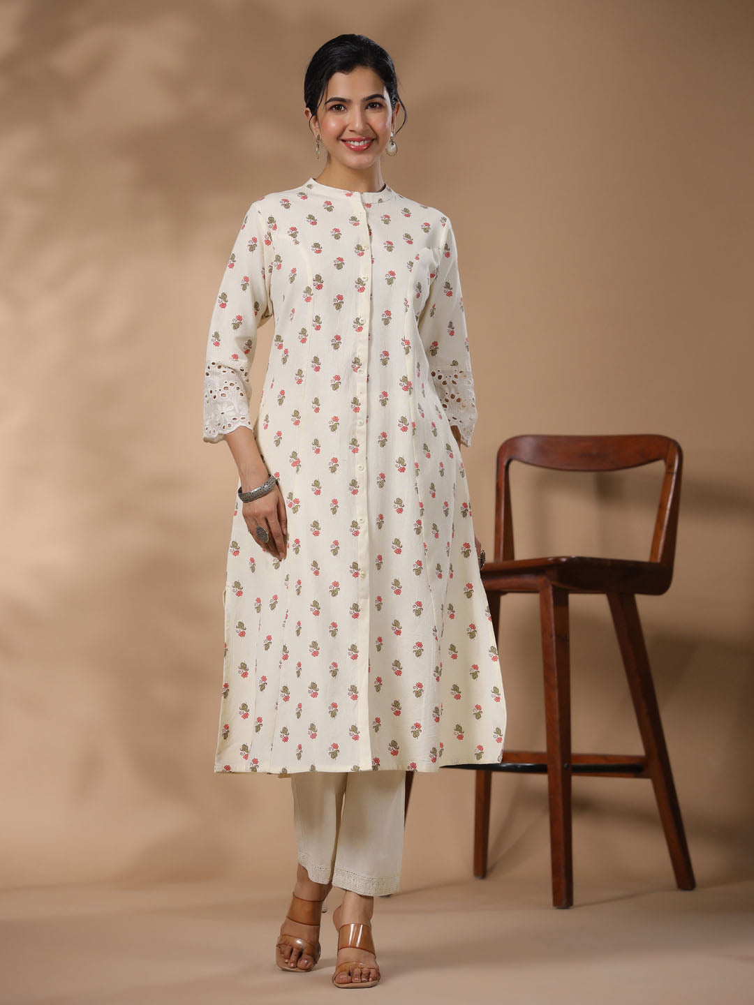 Printed Cotton Kurta Set