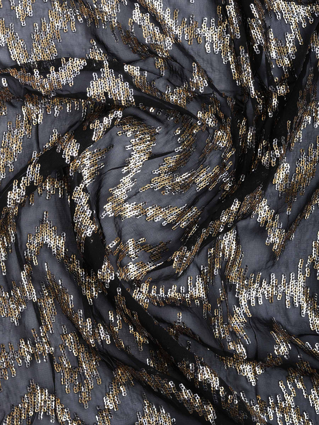Sequin Embroidered Georgette Saree