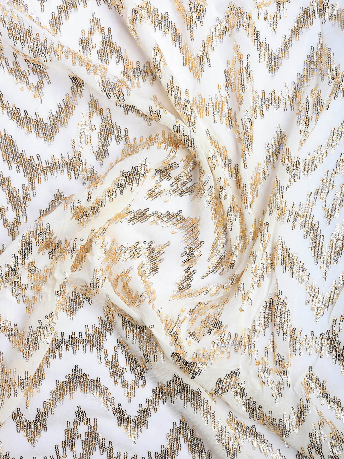 Sequin Embroidered Georgette Saree