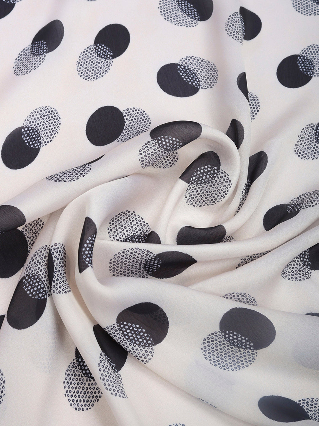 Cream Printed Organza Saree