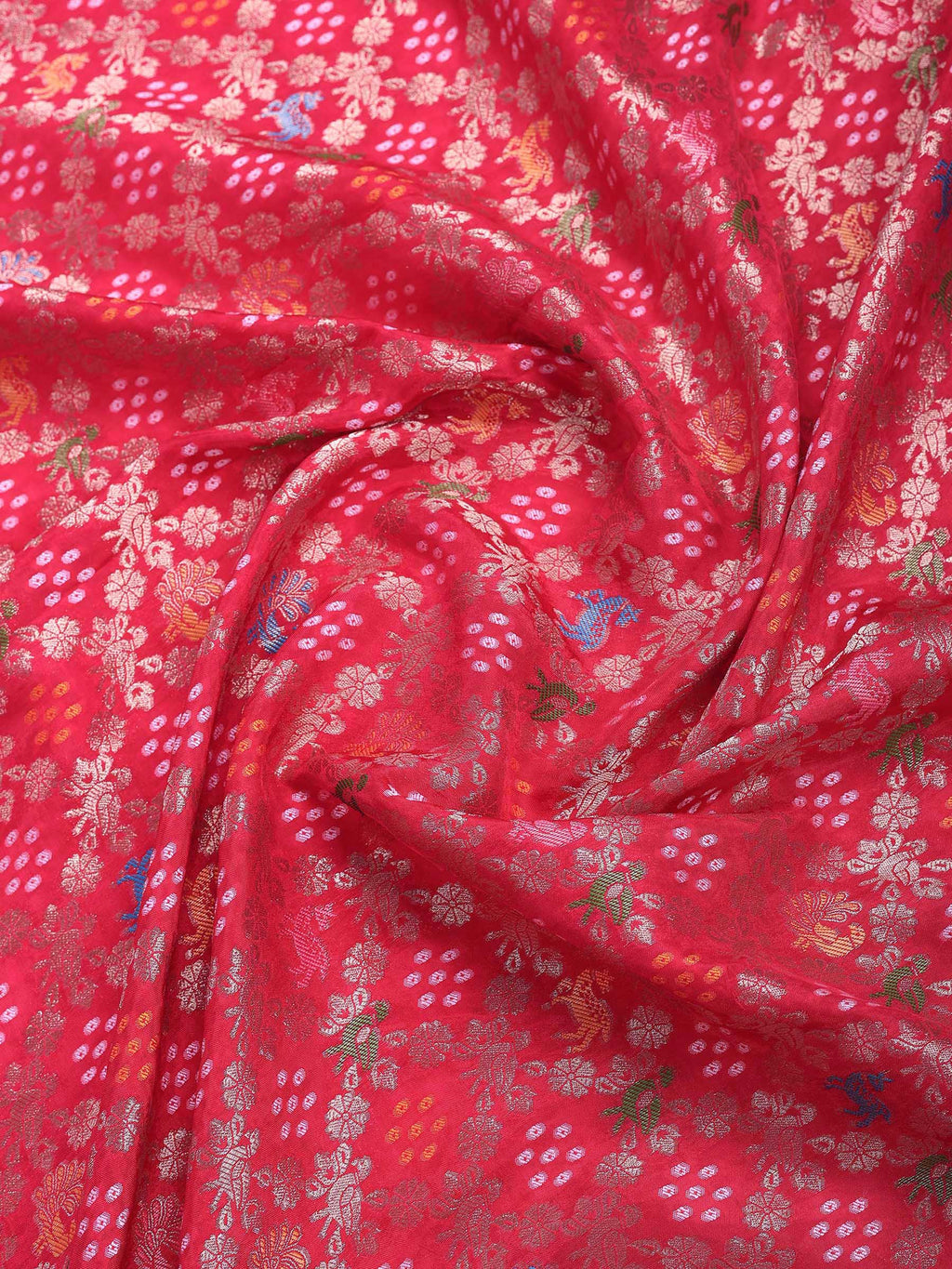 Rani Satin Woven Saree