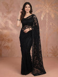 Black Lace Embroidered Saree