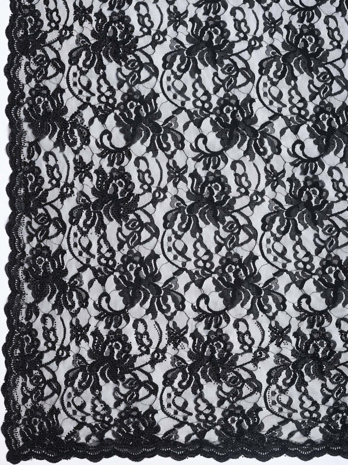 Black Lace Embroidered Saree