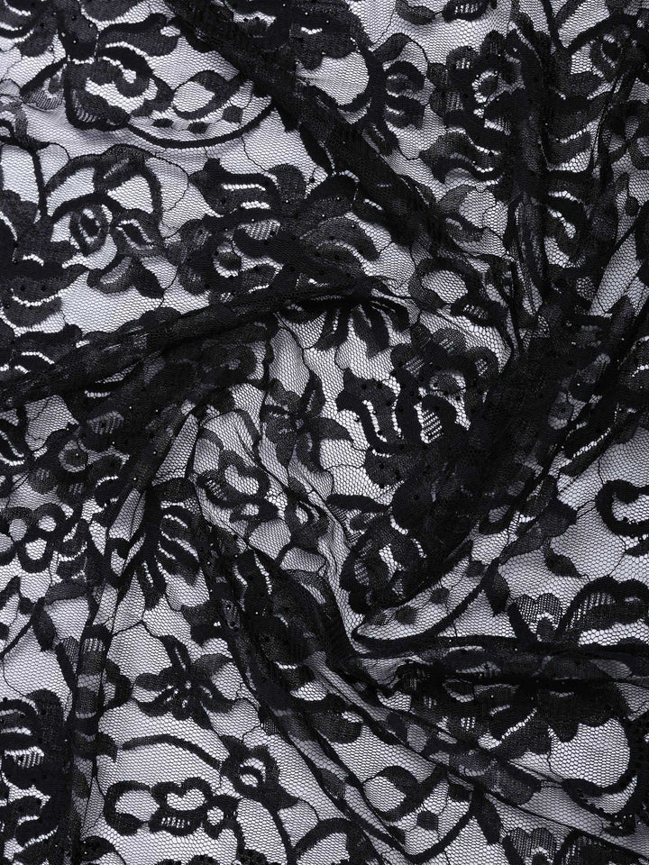 Black Lace Embroidered Saree