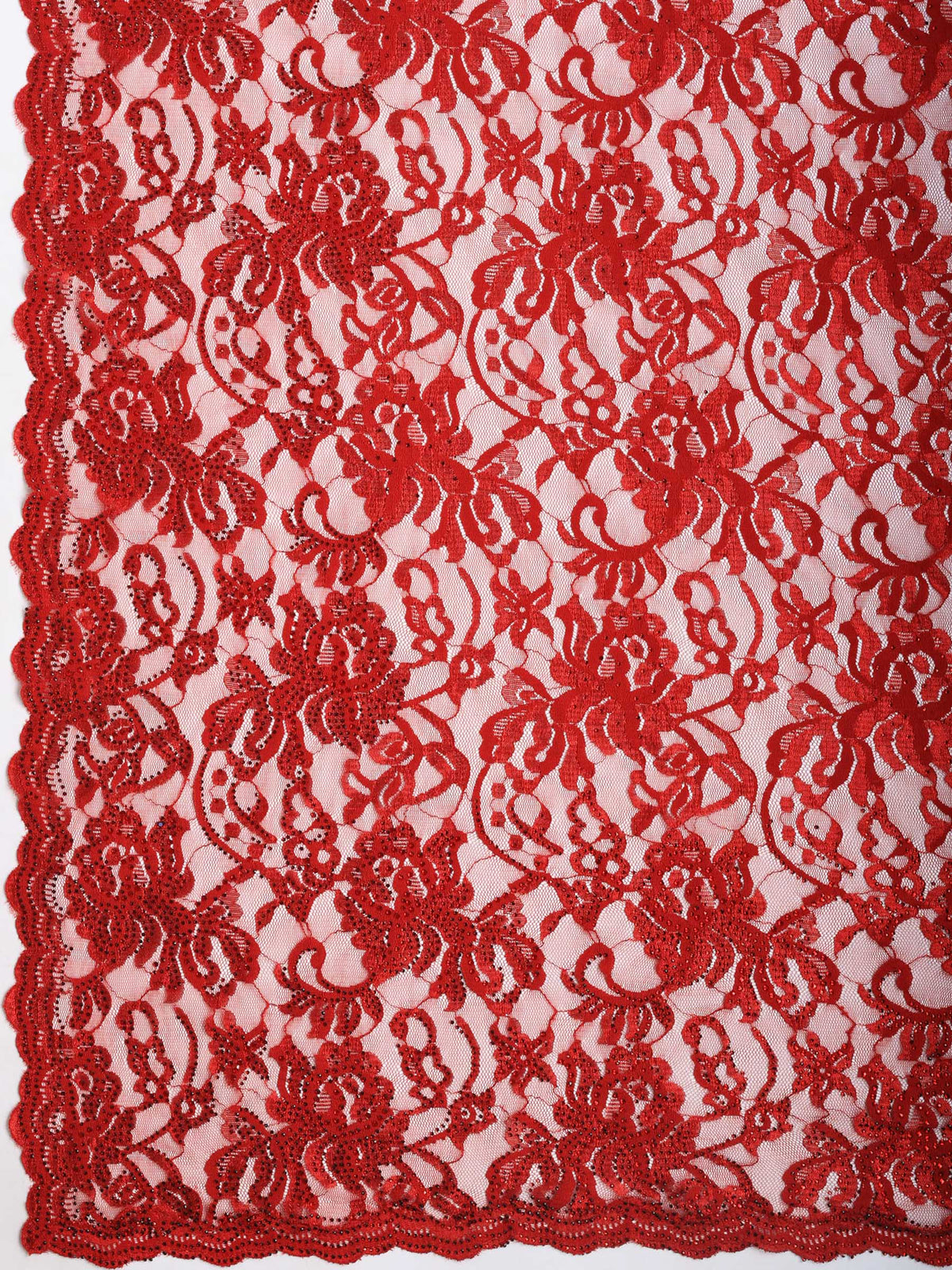 Maroon Lace Embroidered Saree