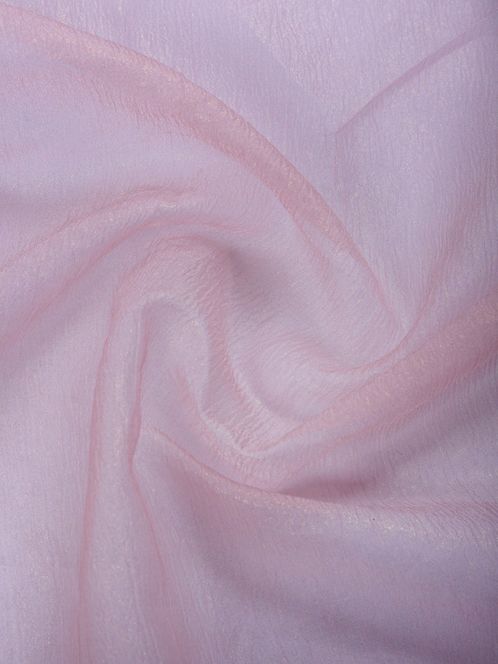 Pink Embroidered Organza Saree