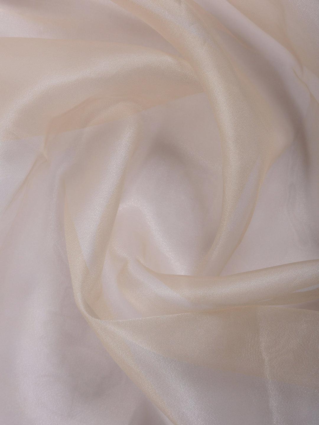 Cream Embroidered Organza Saree