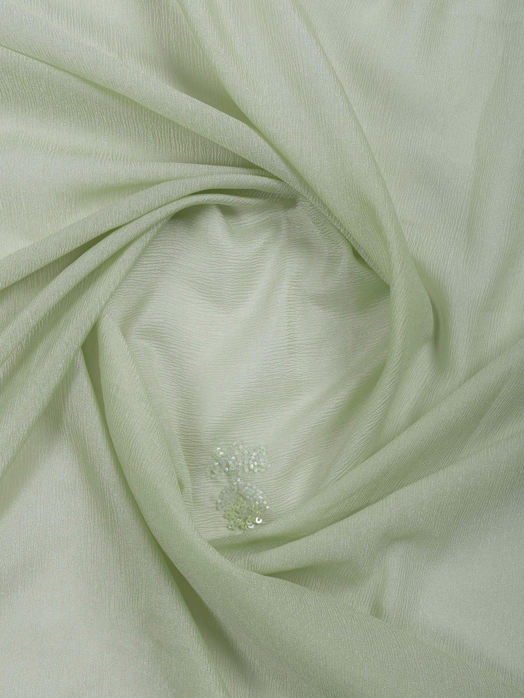 Dusty Green Embroidered Organza Saree