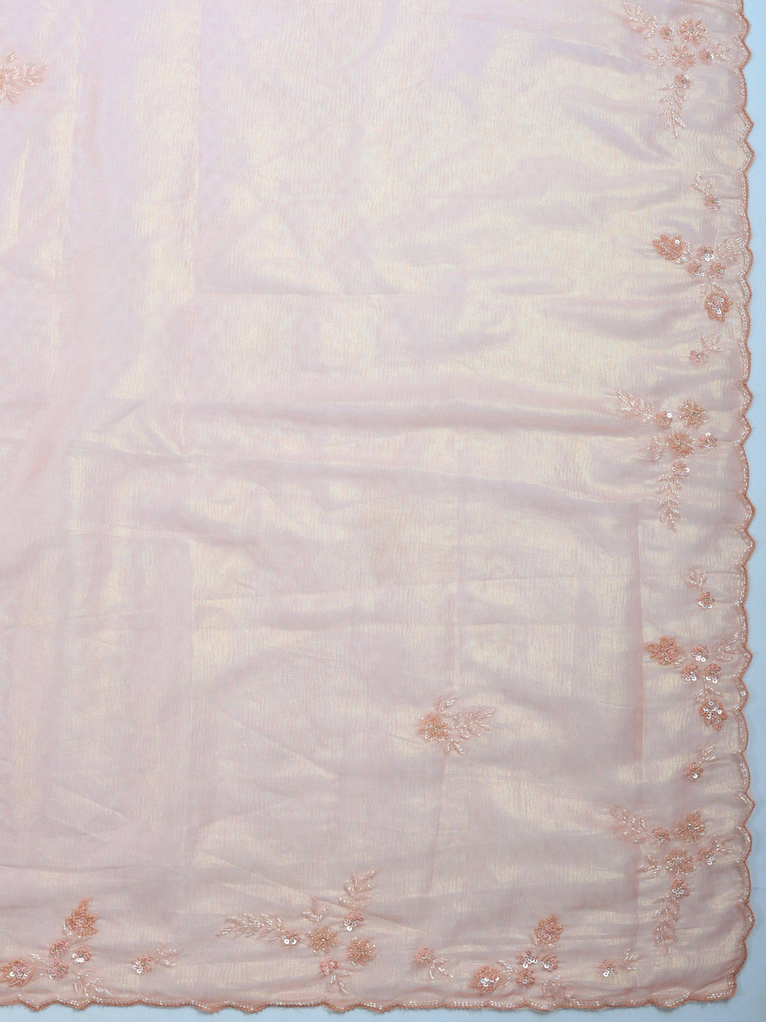 Pink Embroidered Tissue Saree