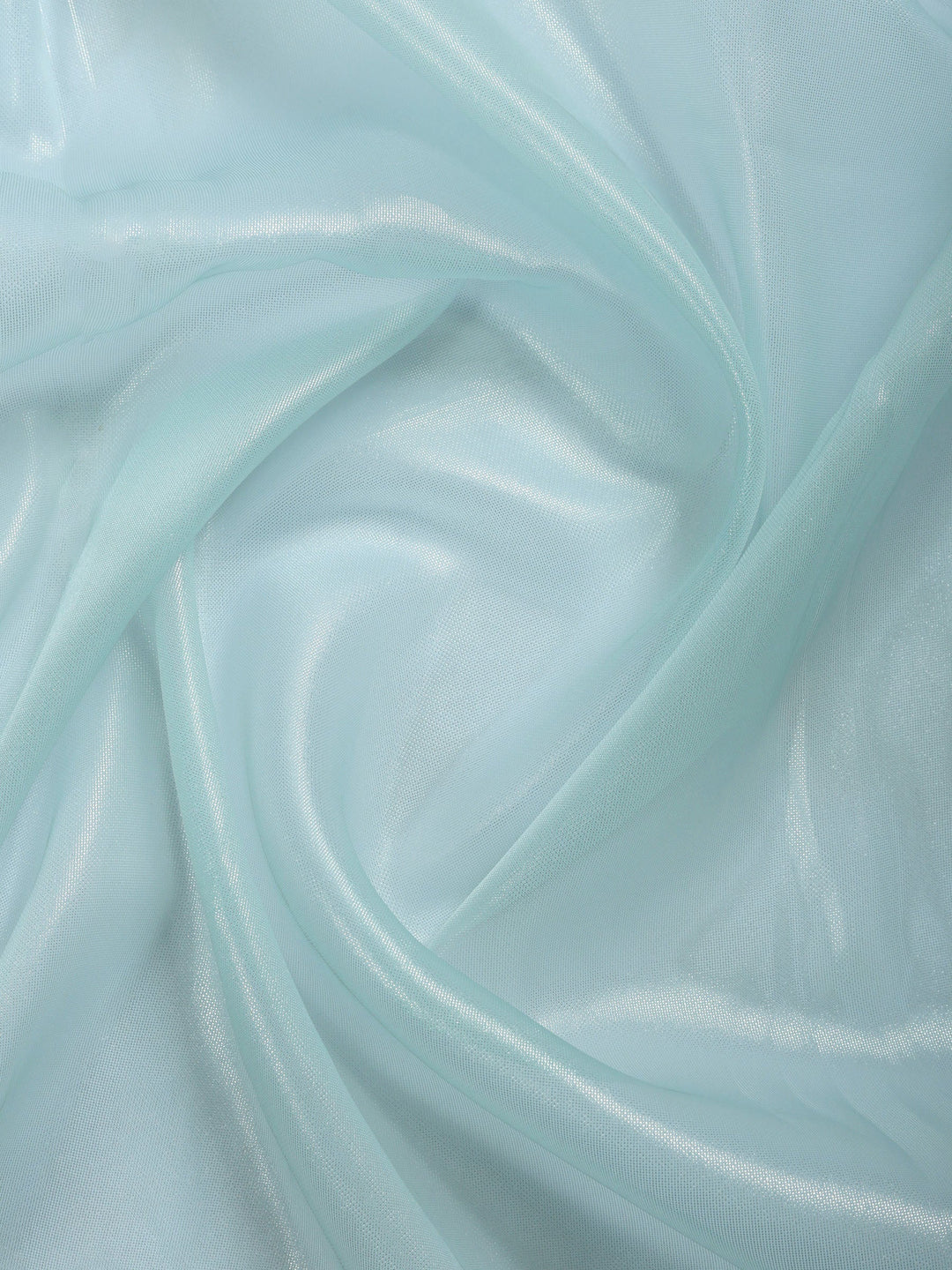 Sky Blue Embroidered Tissue Saree