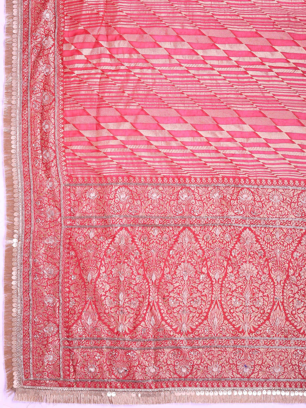 Rani Banarsi Embroidered Saree