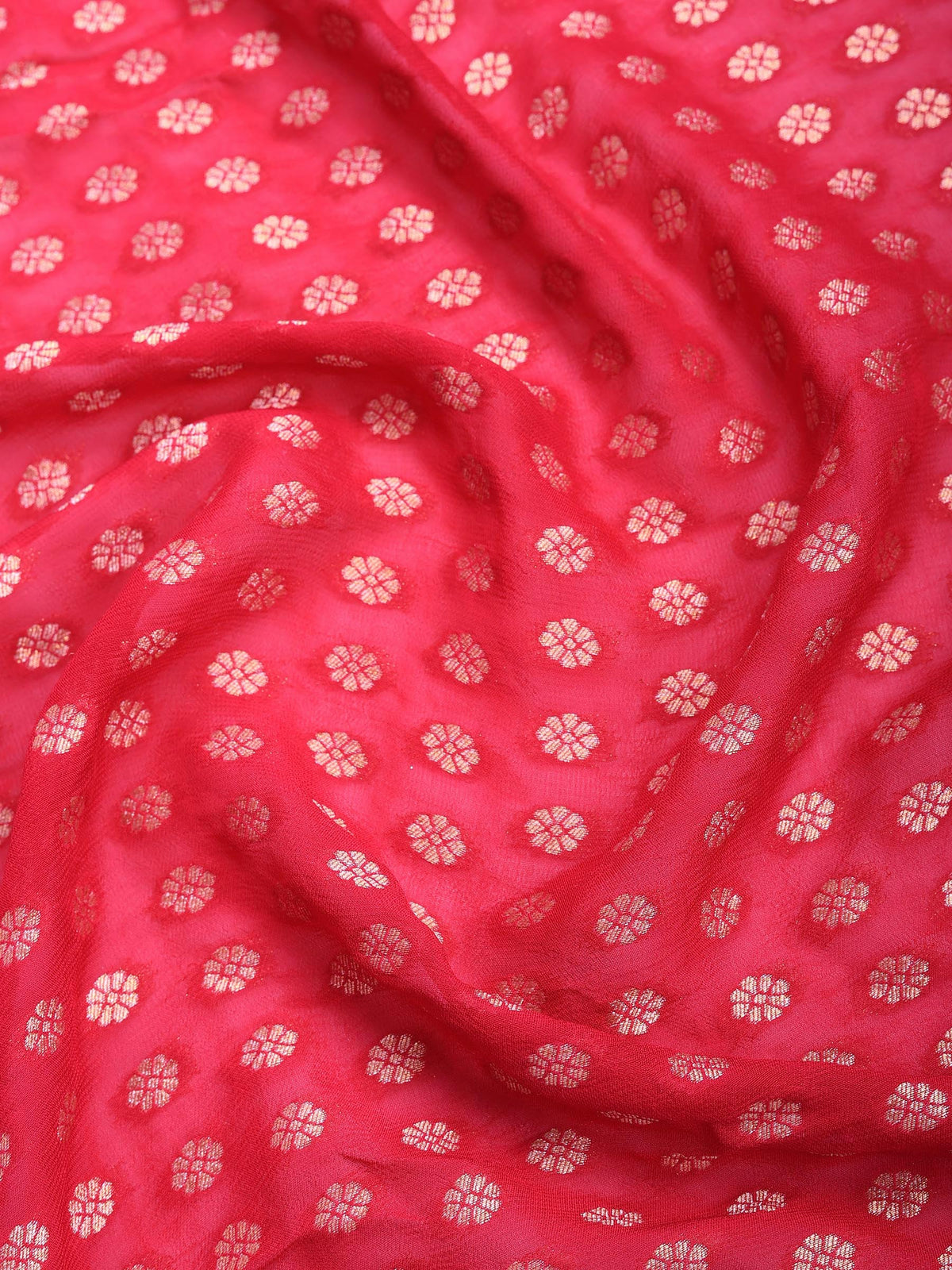 Rani Banarsi Embroidered Saree