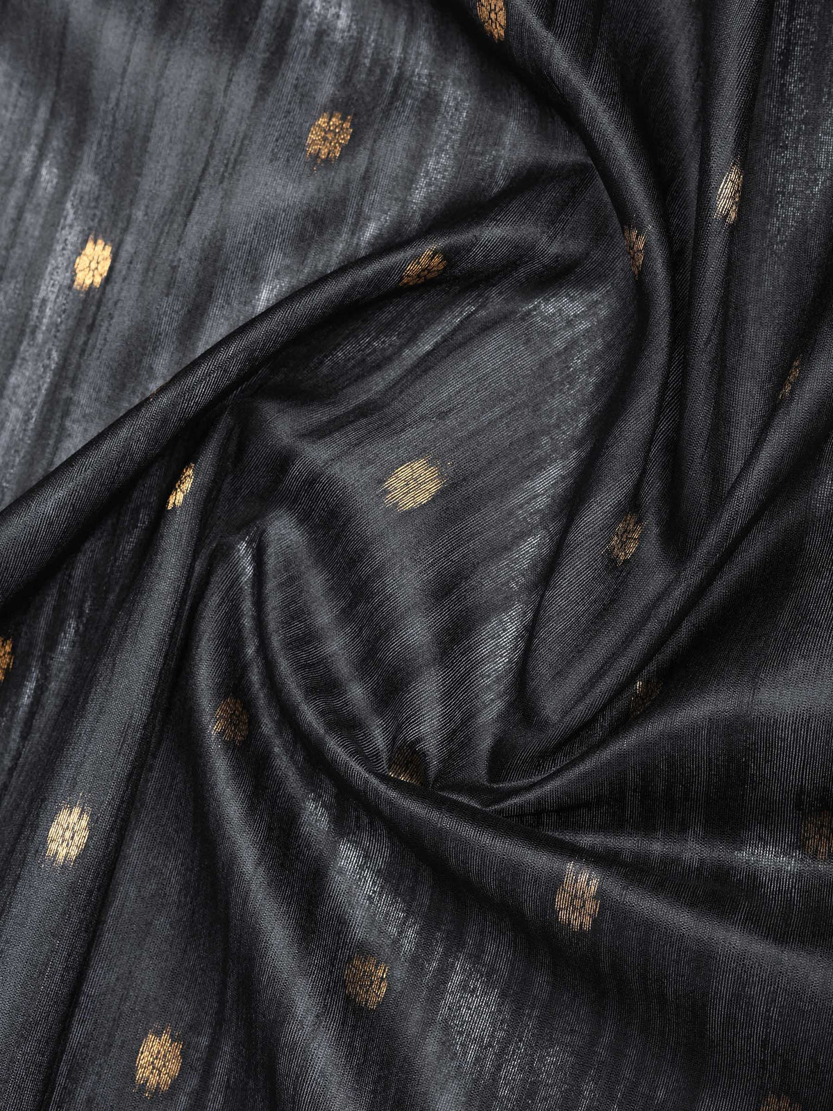 Black Tussar Printed Saree