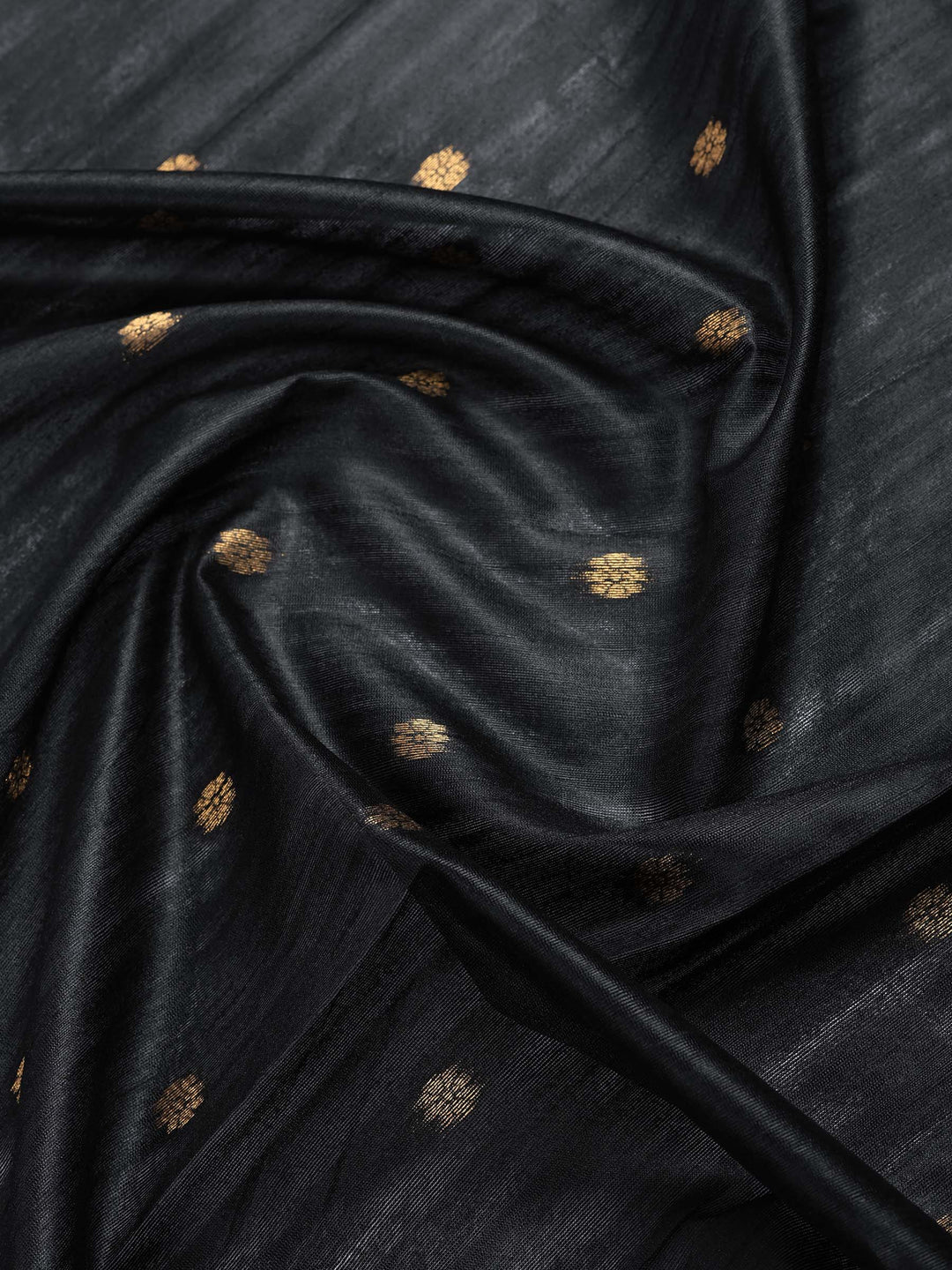 Black Tussar Printed Saree