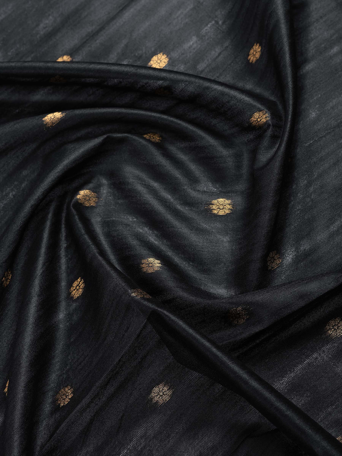 Black Tussar Printed Saree