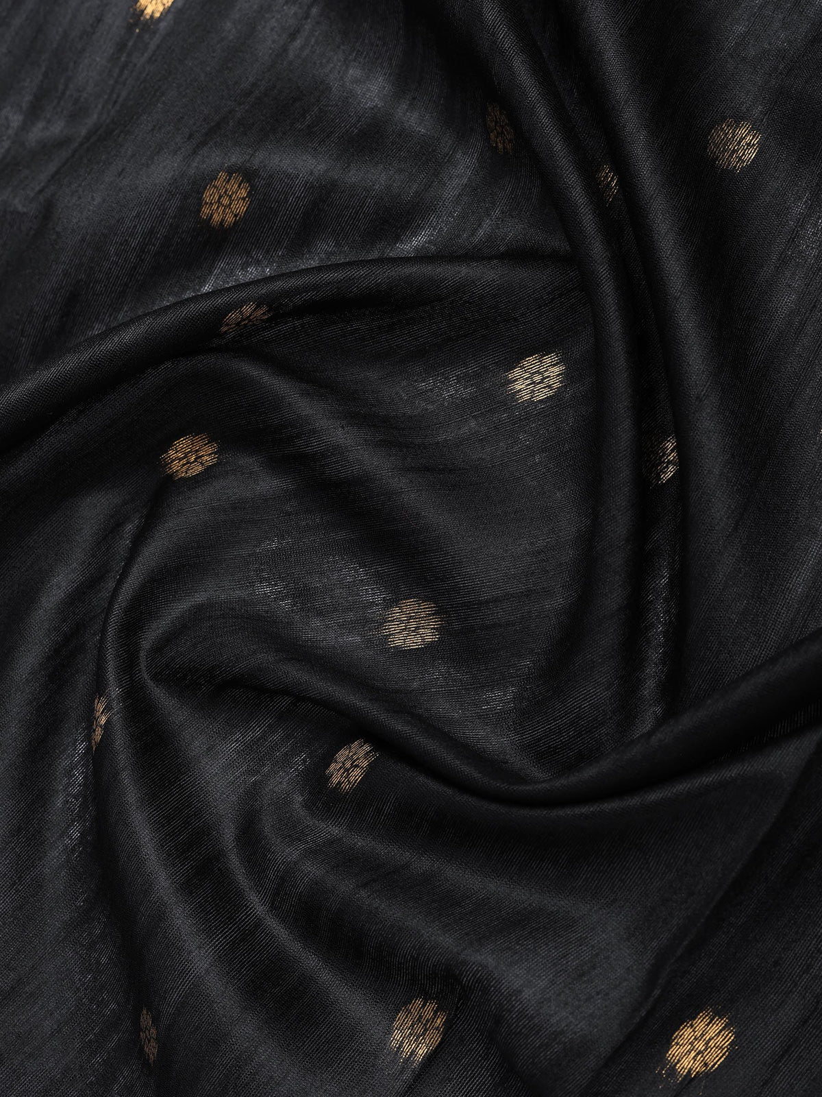 Black Tussar Printed Saree