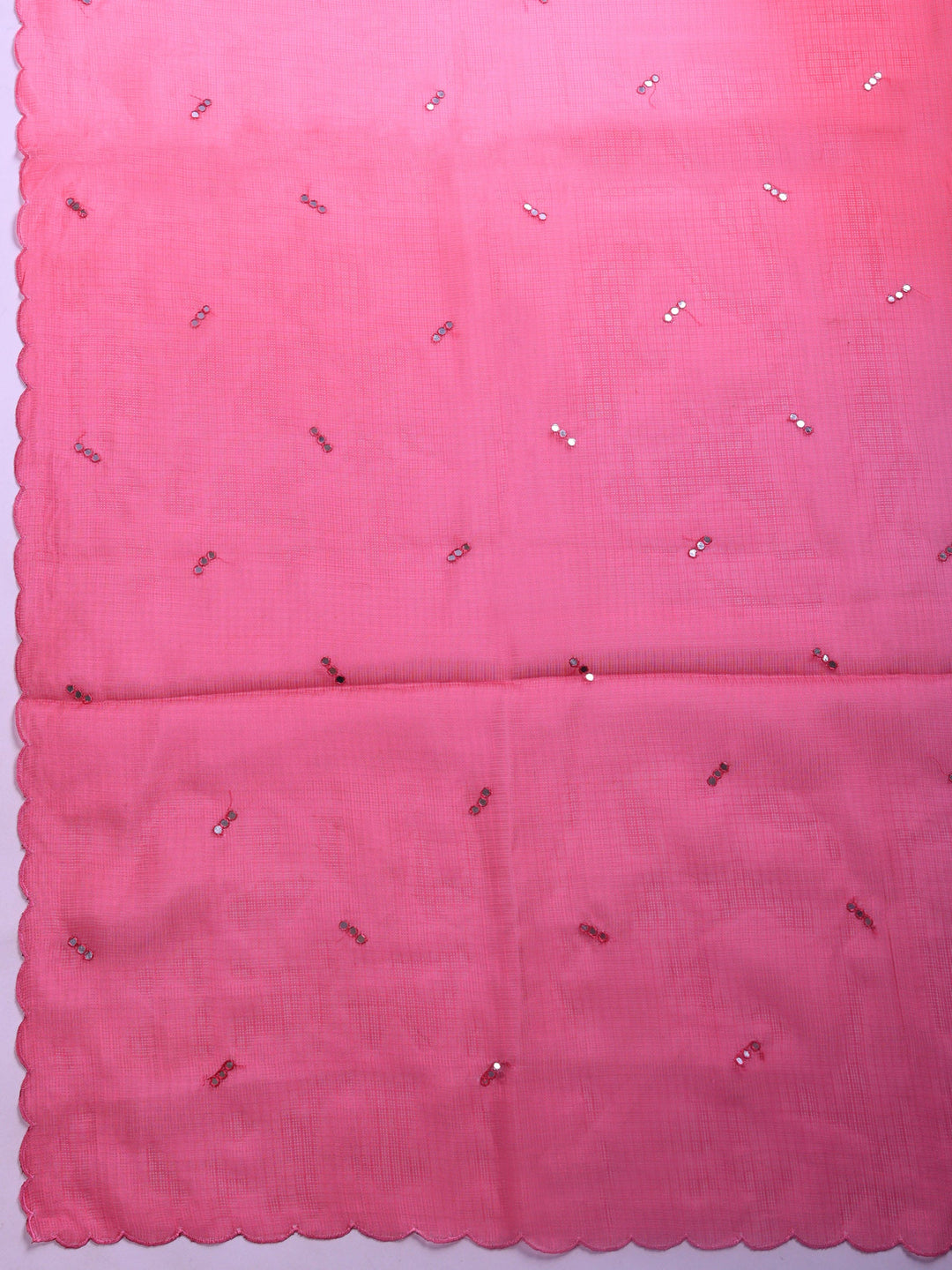 Pink Printed Cotton Blend Saree
