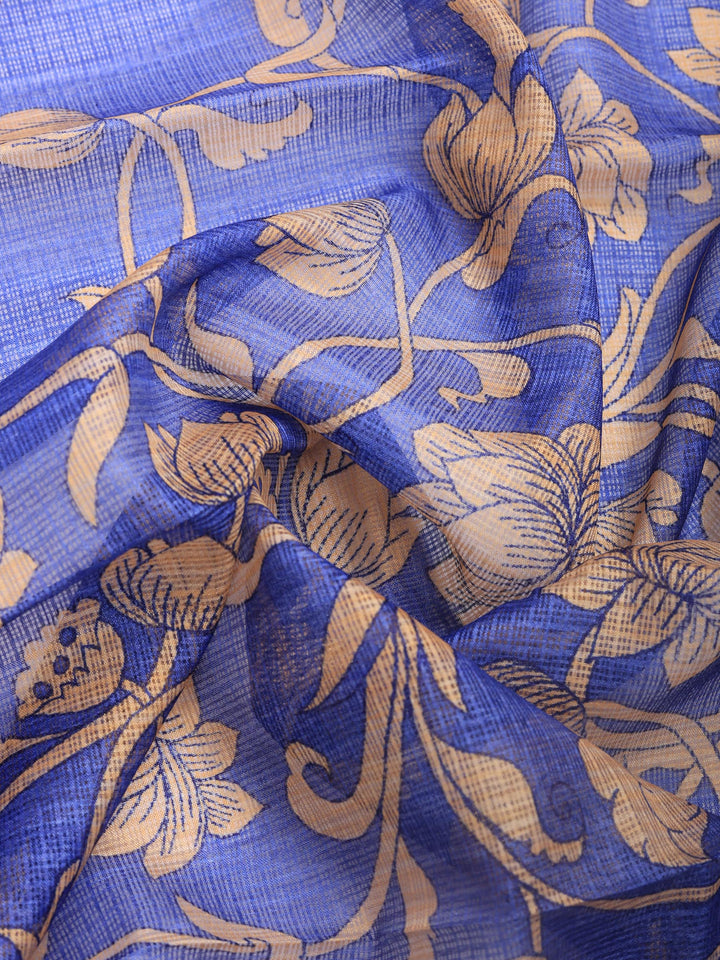 Maroon Digital Print Art Silk Saree