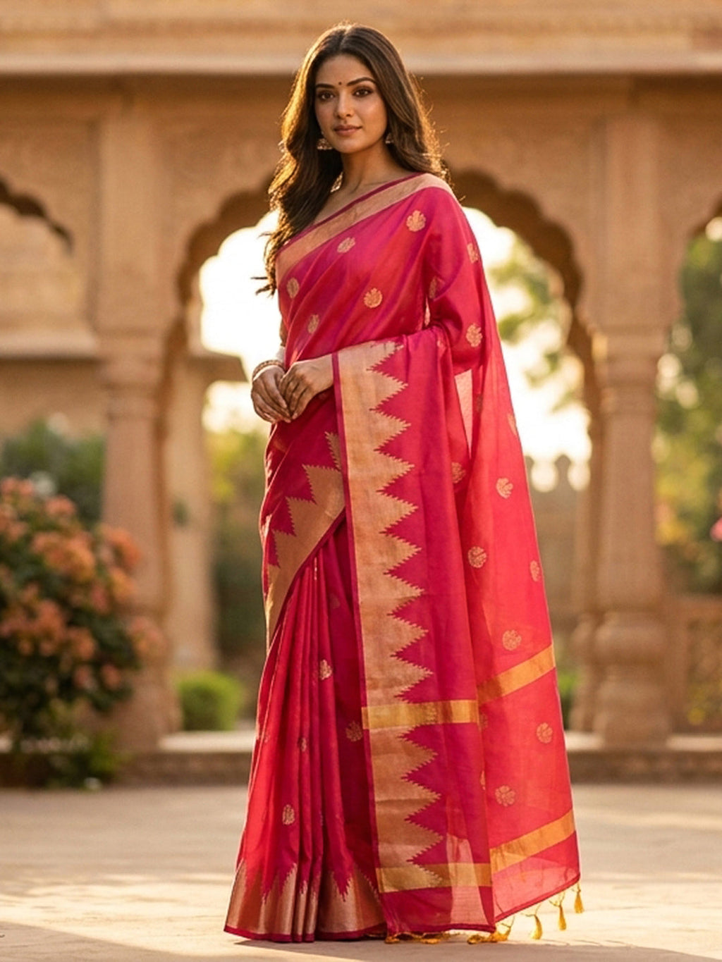 Rani Woven Design Art Katan Saree