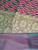 Rama Green Woven Design Satin Saree
