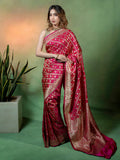 Rani Woven Design Satan Saree