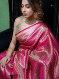 Rani Woven Design Satan Saree
