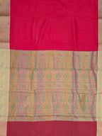 Red Woven Design Cotton Blend Saree