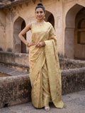 Beige Woven Design Banarasi Saree