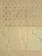 Beige Woven Design Banarasi Saree