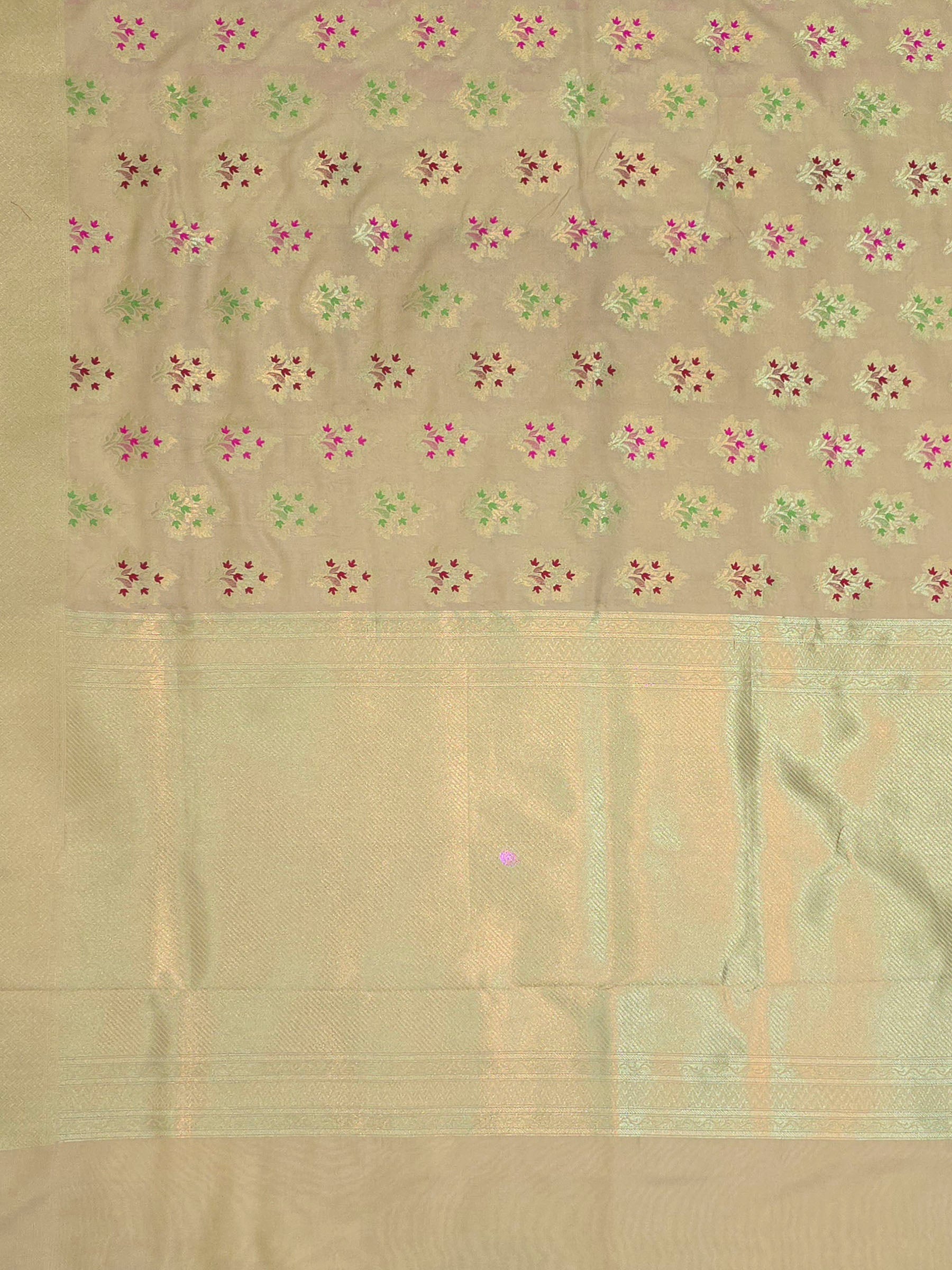 Beige Woven Design Banarasi Saree