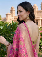 Pink Woven Design Banarasi Saree