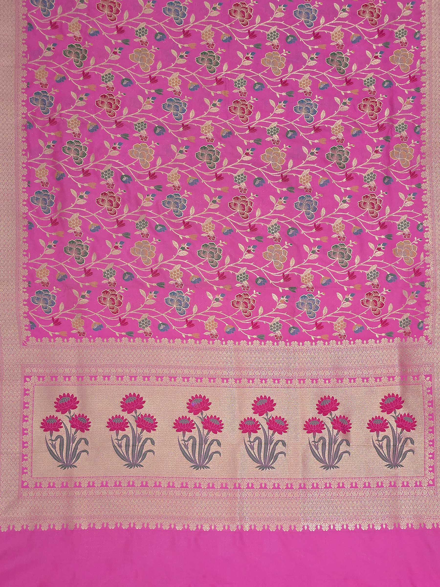 Pink Woven Design Banarasi Saree