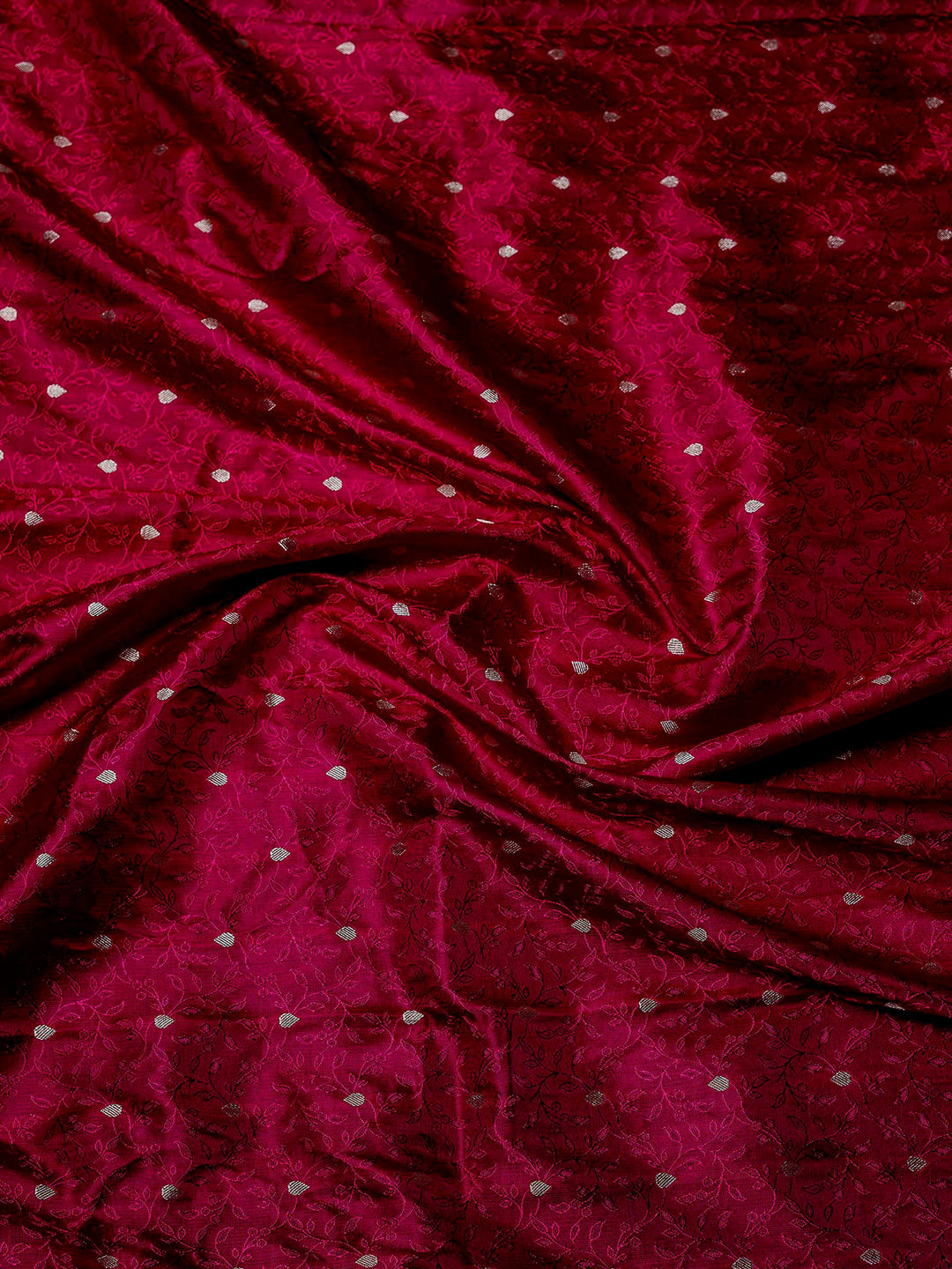 Rani Woven Design Satin Saree