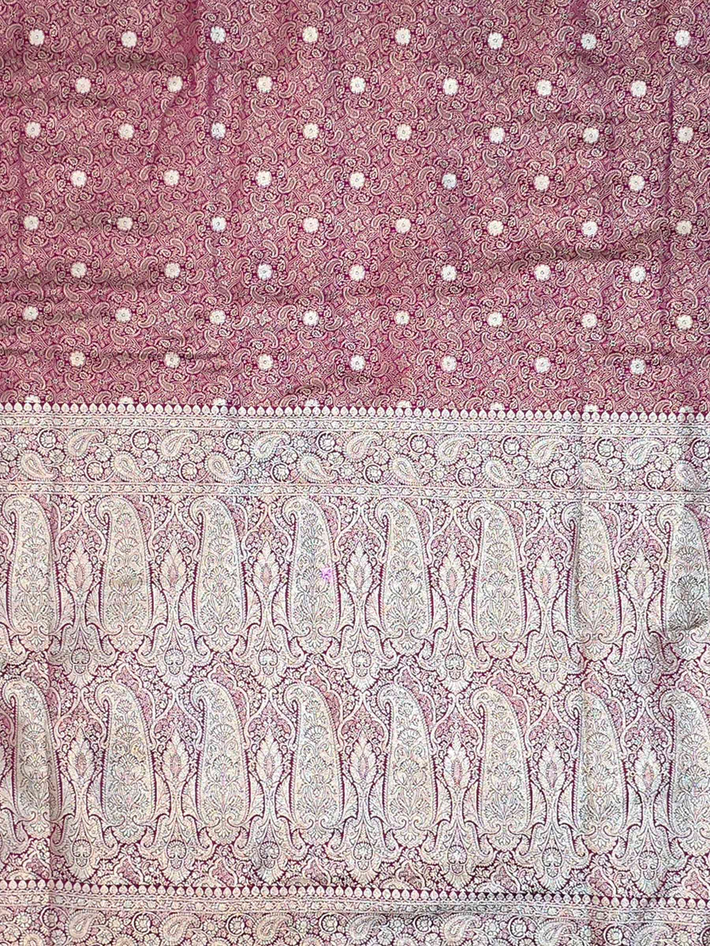 Rani Woven Design Satin Saree