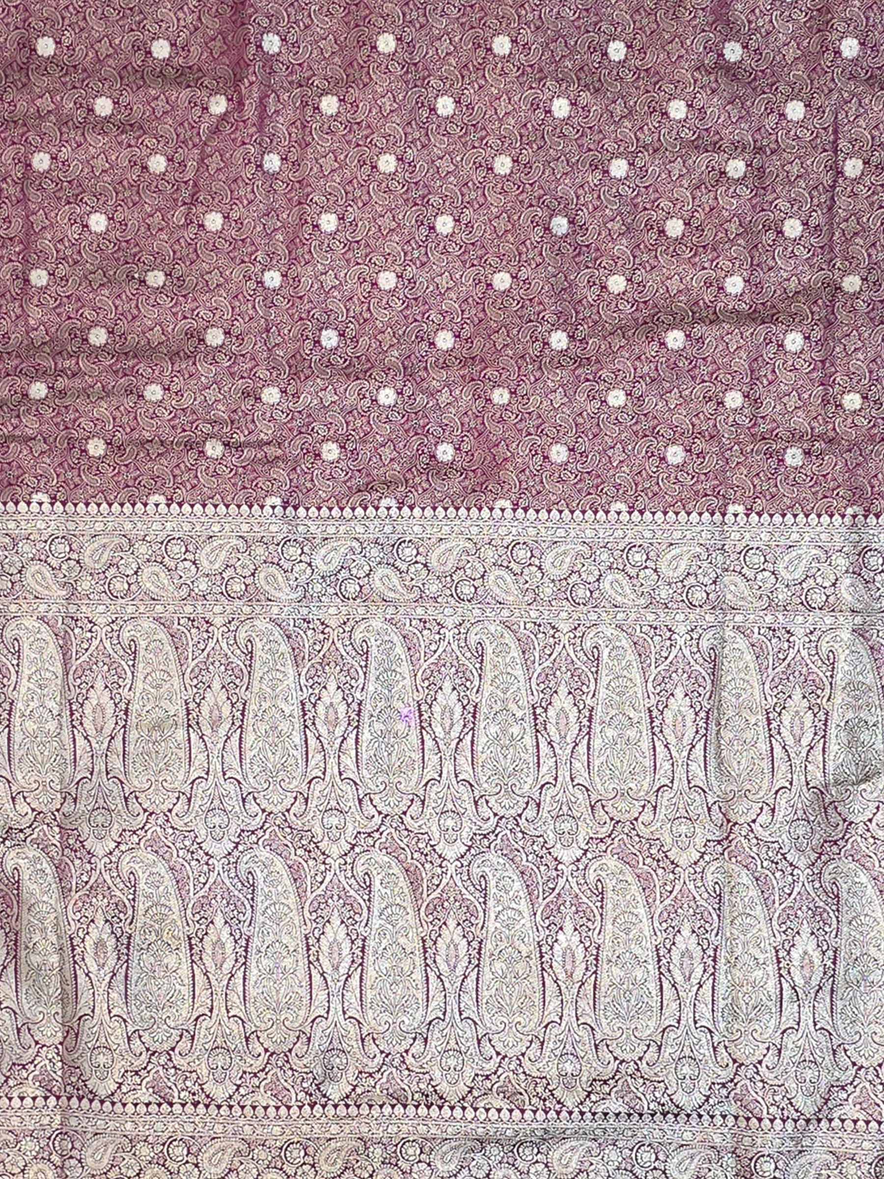 Rani Woven Design Satin Saree
