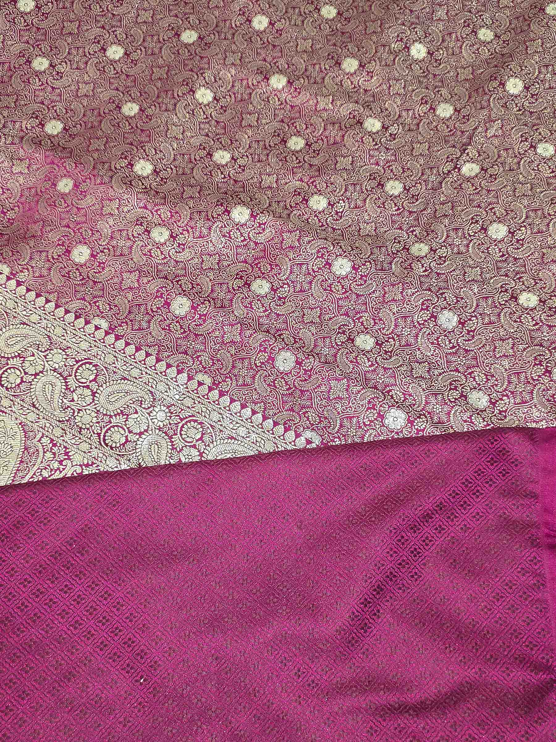 Rani Woven Design Satin Saree