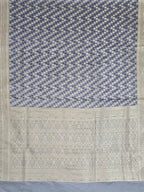 Grey Woven Design Satin Saree